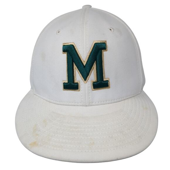 Richardson | Accessories | Letter M Fitted Hat White Xl Embroidered ...